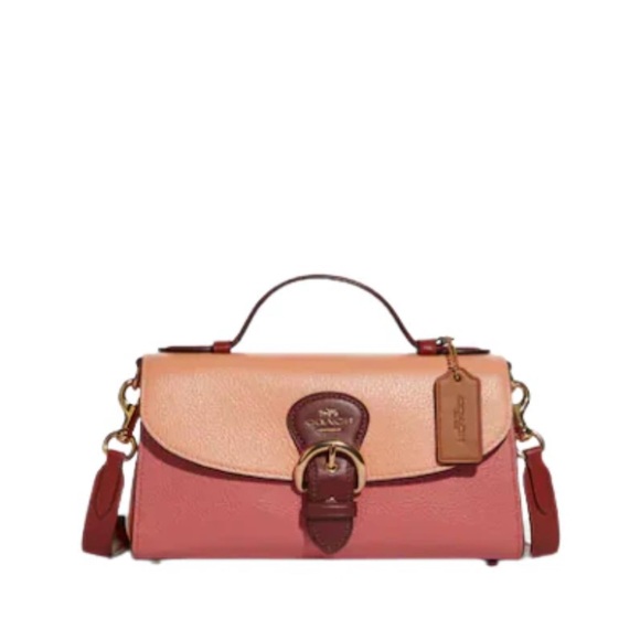 Rare Coach Kleo Top Handle In Colorblock  with Mini Skinny Id Case - Picture 1 of 16